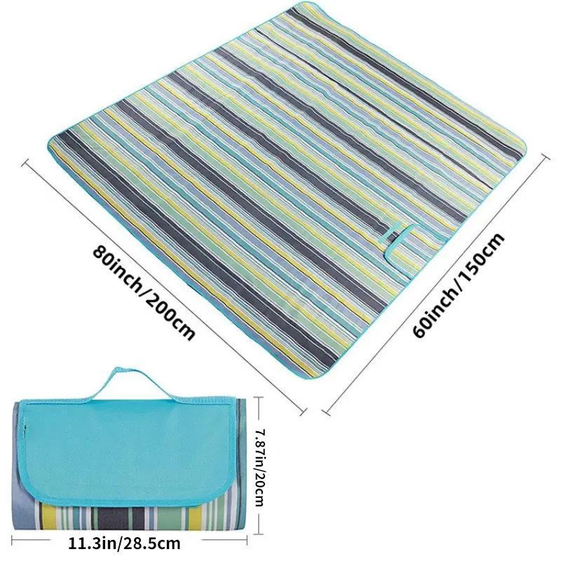 Portable Picnic Mat, 1 Count Foldable Sand Proof Beach Mat, Outdoor Camping Mat, Picnicaesthetic, Solocamping, Bikepacking, Glamping