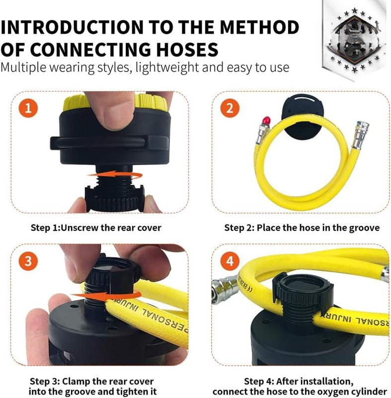 Dive Compass AF-Q60C Waterproof, Durable, Compact. Compass with Hose clamp Design for Sailing, Diving