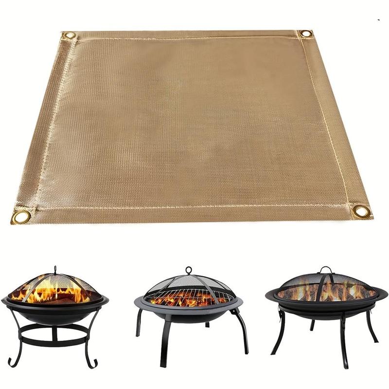 Outdoor Camping Fireproof Mat, High Temperature Resistant Picnic Mat, Fiberglass Picnic Barbecue Mat, Camping & Hiking Equipment