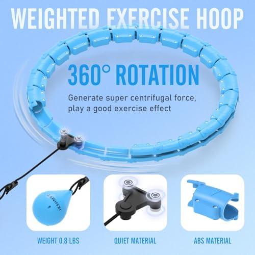 Infinity Fitness Hoop Plus Size 47 Inch Weighted Hula Circle Hoops for Adults Weight Loss