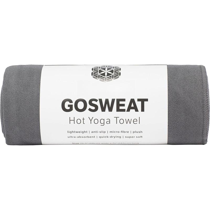 GoSweat Non-Slip Hot Yoga Towel with Super-Absorbent Soft Suede Microfiber in Many Colors, for Bikram Pilates and Yoga Mats.