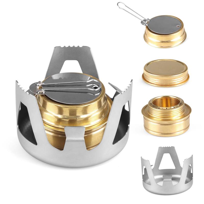 Portable Camping Gas Stove, Alcohol Stove Emergency Survival Camping Hiking Cooking Ultralight Spirit Burner, Suitable For Outdoor Backpacking Hiking