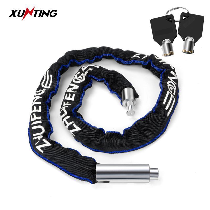 Bike Chain Lock with Key, Anti-theft Waterproof Bike Chain Lock, Rust-proof Bicycle Lock for Scooter Bike Motorcycle