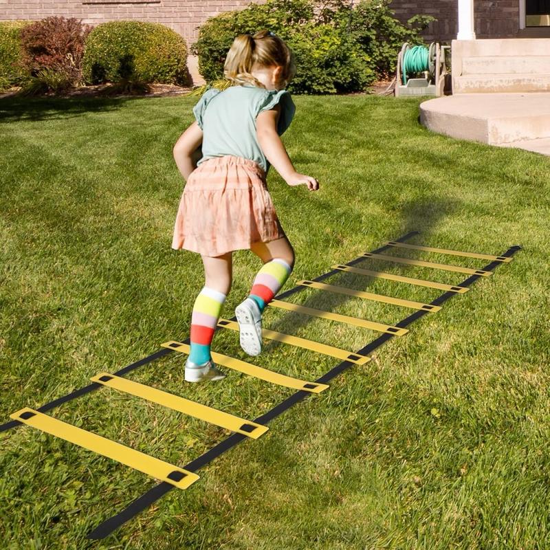 Agility Ladder Speed Training Equipment - Includes Agility Ladder,Jump Rope, Agility Hurdles,Disc Cones,Soccer Training Equipment for Youth Adults