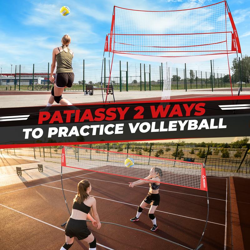 Volleyball Practice Net Station for Indoor Outdoor Use Volleyball Training Equipment Net Great for Serving and Dunking Drills with Easy Setup