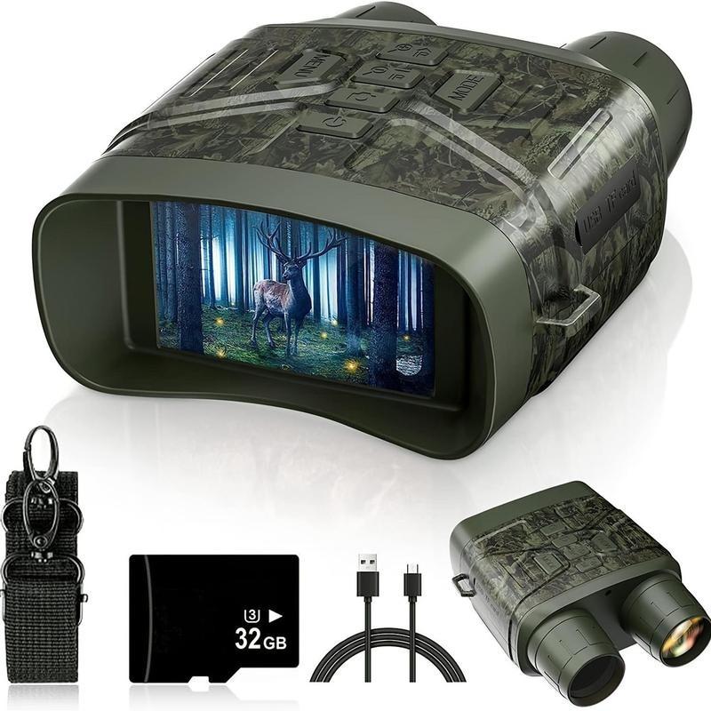 4K Night Vision Goggles for Adults, 3-In-1 Large Screen Binoculars with USB Rechargeable Lithium Battery Full HD Night Vision Field Observation Goggles