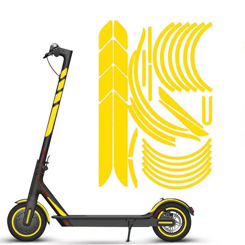 Reflective Sticker, Night Safety Warning Sticker, Self-adhesive Decorative Sticker for Xiaomi M365 Pro 1S Electric Scooter