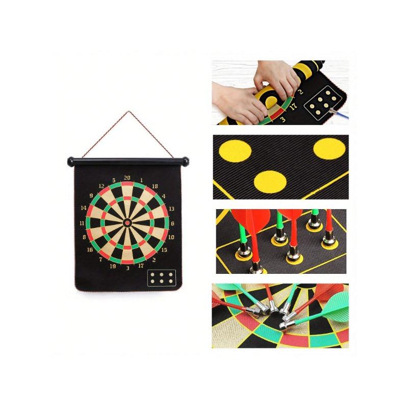 Double Sided Magnetic Dart Board For Indoor And Outdoor Dart Games, Family Entertainment, Adult Gifts, 15 Inches