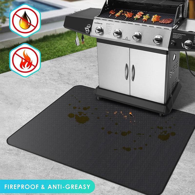 Under Desk Grill Mats, Fire Pit Mat, Deck and Patio Protective Mat, Picnicaesthetic, Solocamping, Bikepacking, Glamping, Camping Essentials Camping Stove, Camping Products