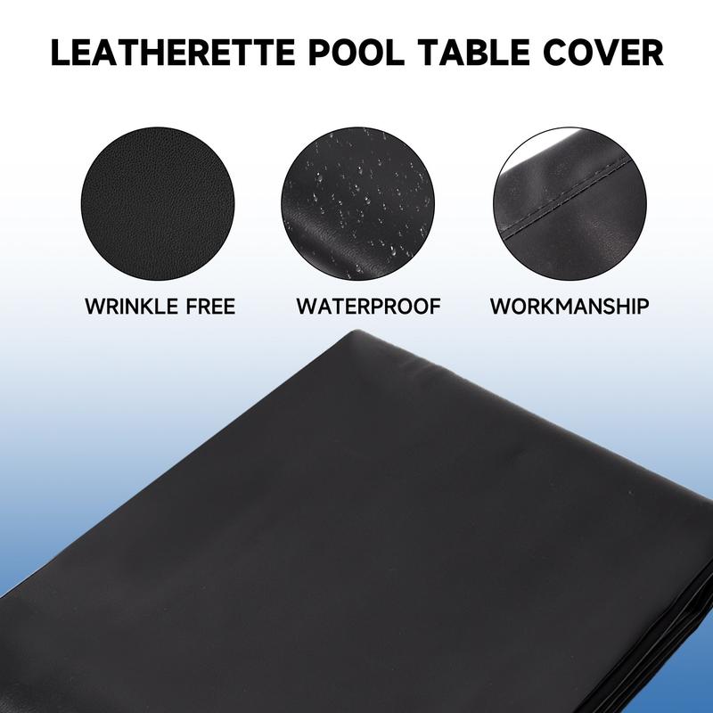 8' Heavy Duty Leatherette Pool Table Cover (4 Colors)