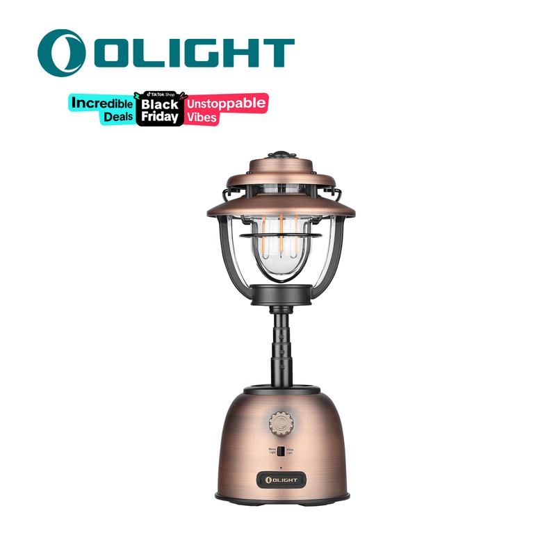 [Black Friday & Cyber Monday Sale]OLIGHT Olantern Stretch Camping Lanterns, 500 Lumens Stretchable LED Flashlights with Dual Light Source, Outdoor Rechargeable Light for Emergency, Hiking, Bed Lighting (Vintage Copper)