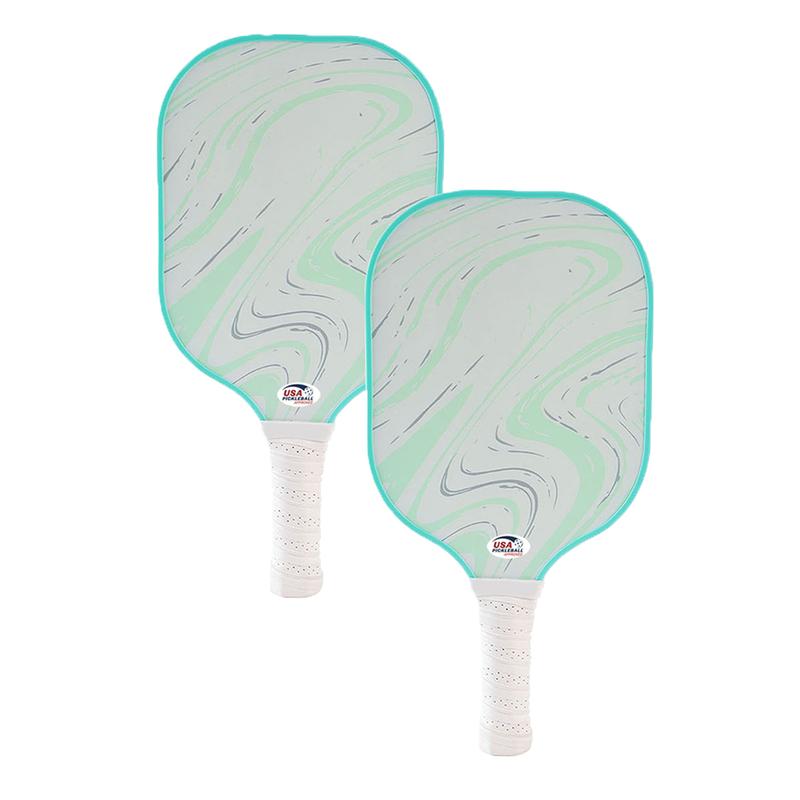 2pcs Pickleball Paddles, 4 Balls, 1 Storage Bag, Lightweight High-performance Fiberglass Surface, 1 Rebound Practice Pickleball Balls with Cord