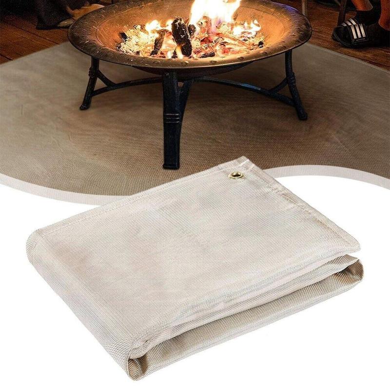 Outdoor Camping Fireproof Mat, High Temperature Resistant Picnic Mat, Fiberglass Picnic Barbecue Mat, Camping & Hiking Equipment