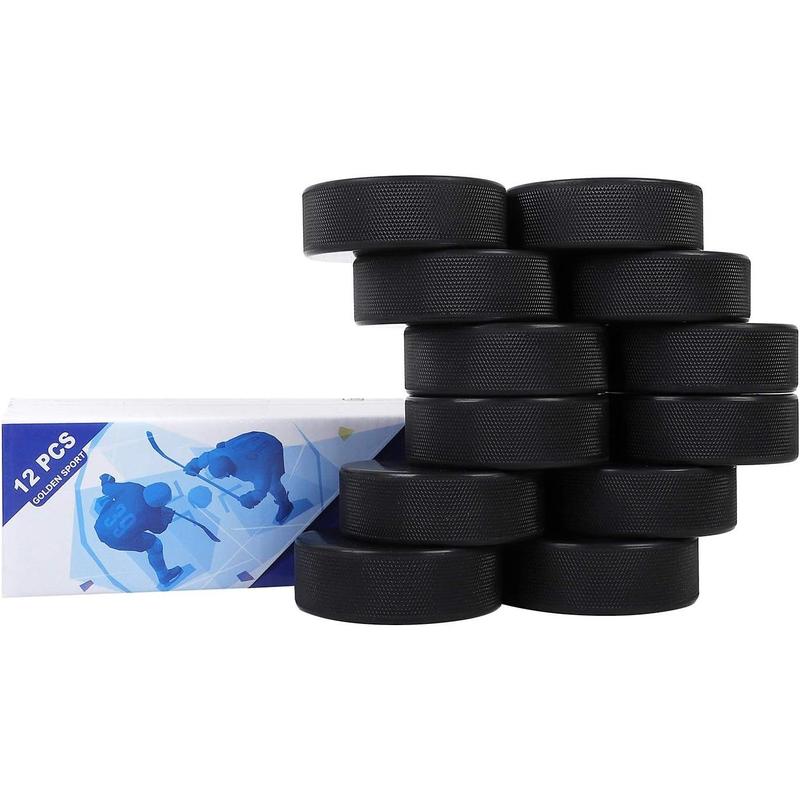 Ice Hockey Pucks, 12count, Official Regulation, for Practicing and Classic Training, Diameter 3