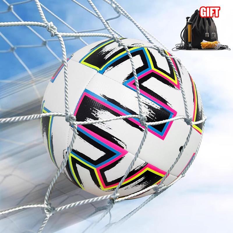 Outdoor Football Equipment Kit, Professional Soccer with Pump & Ball Bag & Net Pocket & Ball Pins, Training & Competition, Size 5 Football, Size 5 Soccer Ball, Sports Supplies