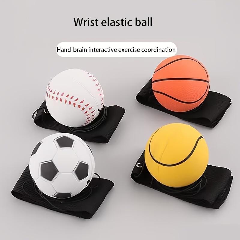 Rubber Hand Throw Ball, 1 Count Elastic Wrist Ball, Basketball Football for Training Reaction Ability, Sports Ball for Indoor Outdoor Use