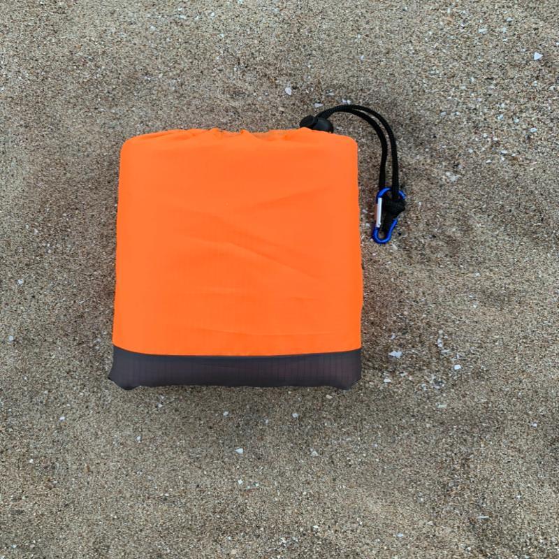 Waterproof & Sand-proof Beach Blanket, Foldable Beach Mat with 4 Corner Stakes for Outdoor Camping, Travel, Vacation, Hiking