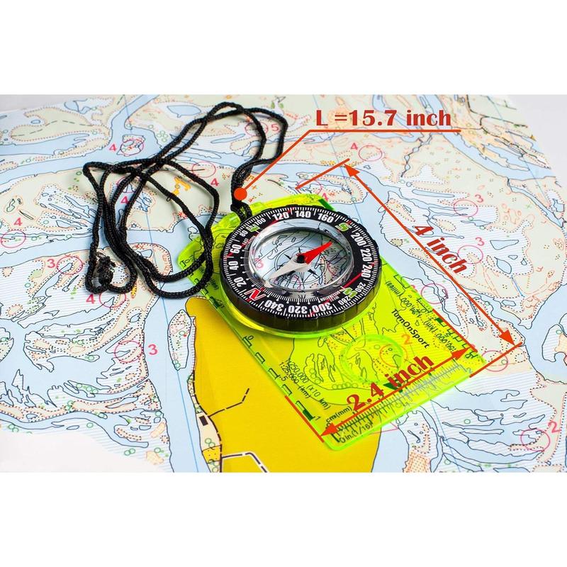 Orienteering Compass Hiking Backpacking Compass | Advanced Scout Compass Camping Navigation -  Scout Compass for  | Professional Field Compass for Map Reading