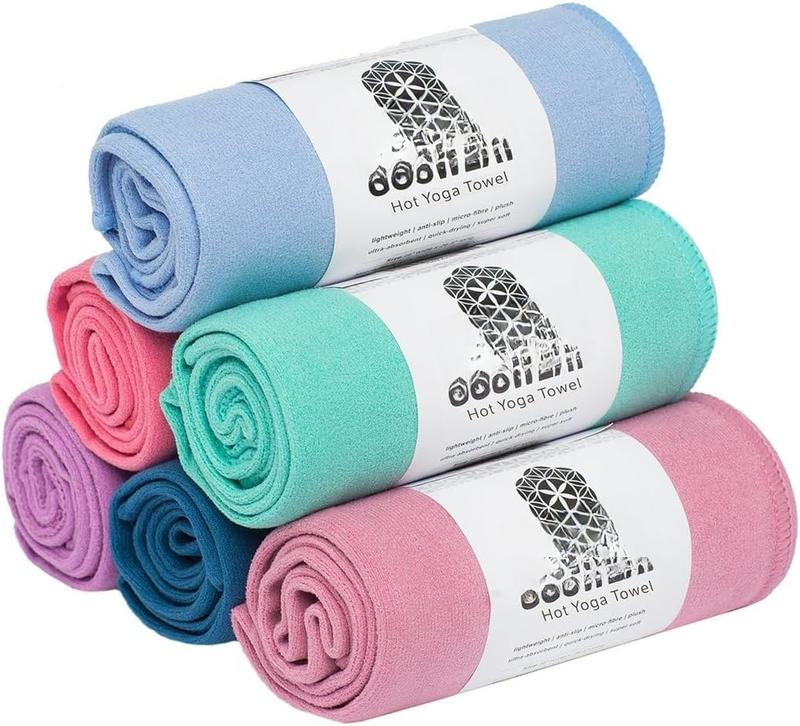 GoSweat Non-Slip Hot Yoga Towel with Super-Absorbent Soft Suede Microfiber in Many Colors, for Bikram Pilates and Yoga Mats.