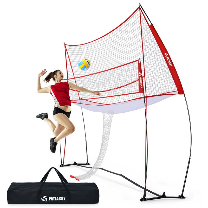 Volleyball Practice Net Station for Indoor Outdoor Use Volleyball Training Equipment Net Great for Serving and Dunking Drills with Easy Setup