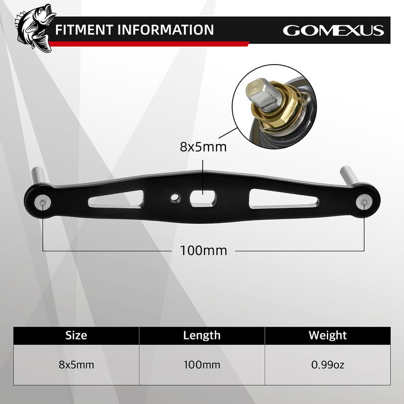 Gomexus Aluminum Handle for Baitcasting Reel with TPE Knob MBD-A27