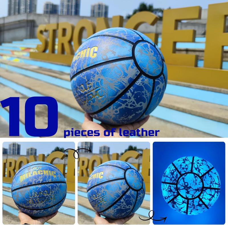 Reflective and Glow in Dark Indoor Outdoor Basketball Size 7 for Men