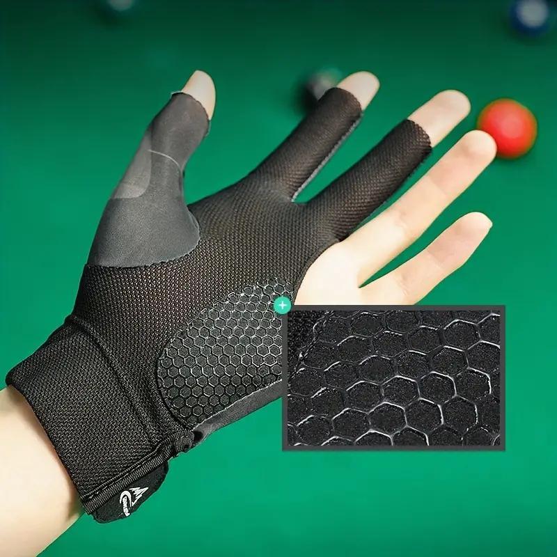 Professional Billiards Glove, Breathable Non-slip 3 Finger Glove, Billiards & Snooker Glove, Sports & Outdoor Accessories