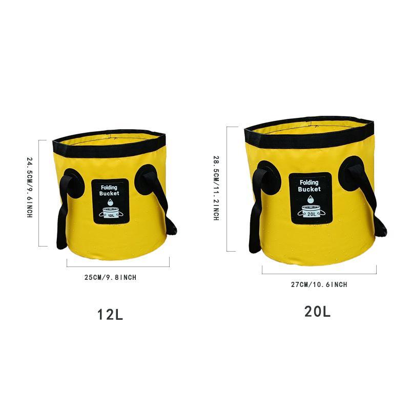 Outdoor Folding Bucket, 1 Count Portable Camping Bucket, Multifunctional Bucket For Fishing & Camping & Hiking