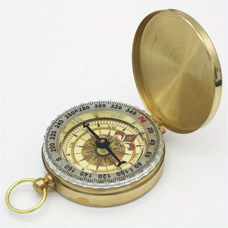 Portable Luminous Compass, 1 Count Mini Compass with Cover, Compass for Outdoor Camping Hiking, Camping & Hiking Equipment