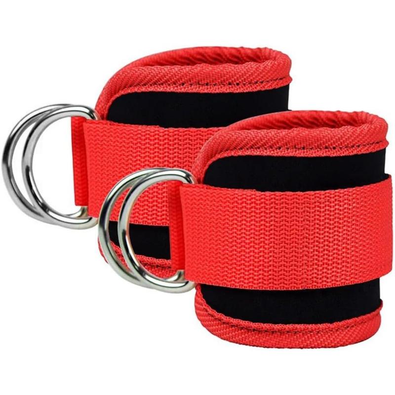 Ankle Straps Ankle Resistance Bands Wrist Cuffs Padded Straps Adjustable Fitness Glute Kickback D-Ring for Cable Machine Gym Foot Leg Training Brace Support 1 Pair