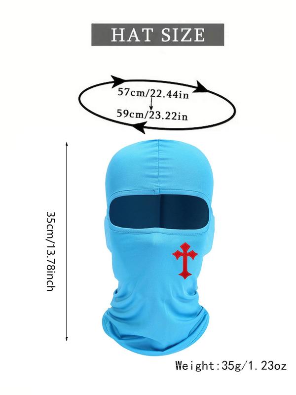 Cross Pattern Full Face Mask, New Trend All-match Windproof Sun Protection Balaclava, Outdoor Cycling Face Mask, Face Covering for Men & Women