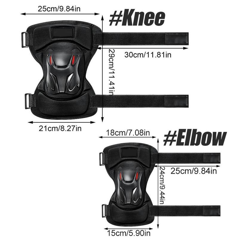 Adult Knee & Elbow Pad, 1 Pair Sports Knee Pad, Knee & Elbow Protector for Roller Skating Skateboarding, Protective Gear for Men & Women