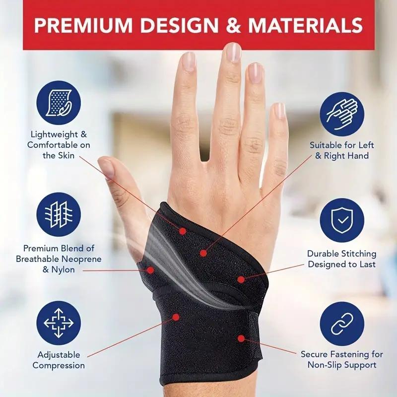 Adjustable Wrist Support Band, Comfortable & Sturdy Sports Wristband, Durable Wrist Sports Care Supplies for Fitness & Daily Use