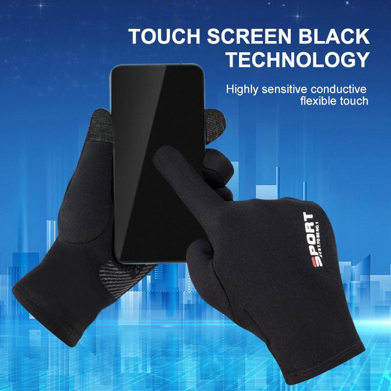 Outdoor Sports Gloves, Touch Screen Gloves, Anti Slip Design Winter Gloves, Windproof & Thermal Gloves for Cycling, Running, Hiking, Walking, Fishing, Christmas Gift