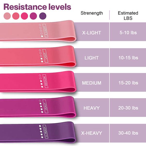 Black Friday Special: WELLFIT Resistance Bands Set of 5-5O% OFF!  Perfect for Home Workouts,Strength Training& Physical The rapy Ideal for Men&Women!