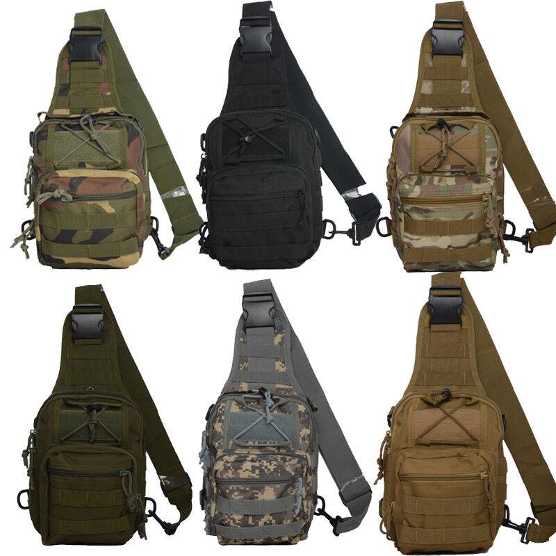 Military Tactical Crossbody Mens Shoulder Bag Chest Pack Camping Hiking Backpack