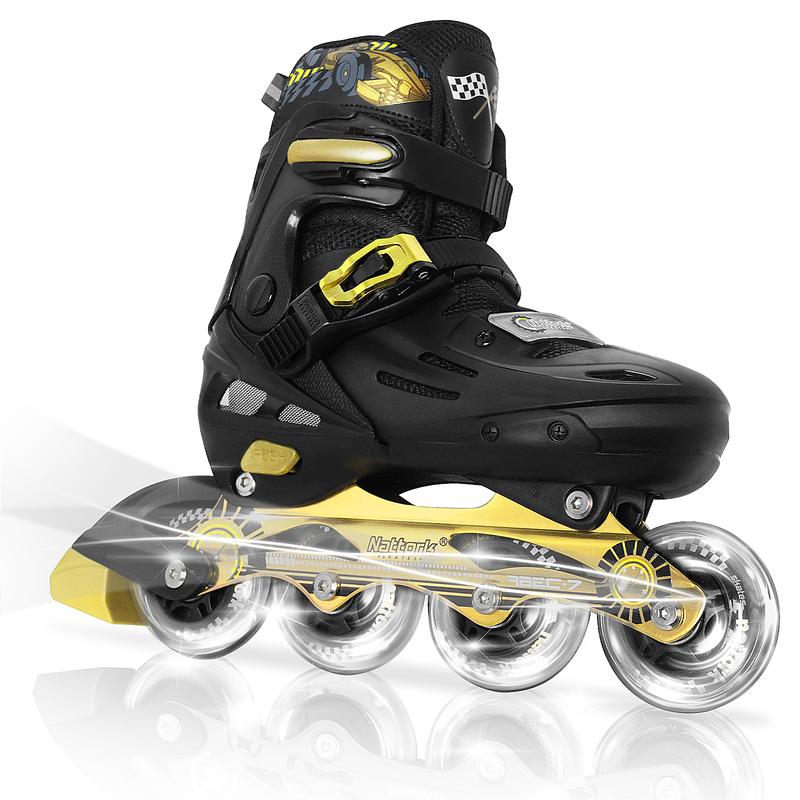 Nattork BLADE RACERS Adjustable Inline Skates - Gold