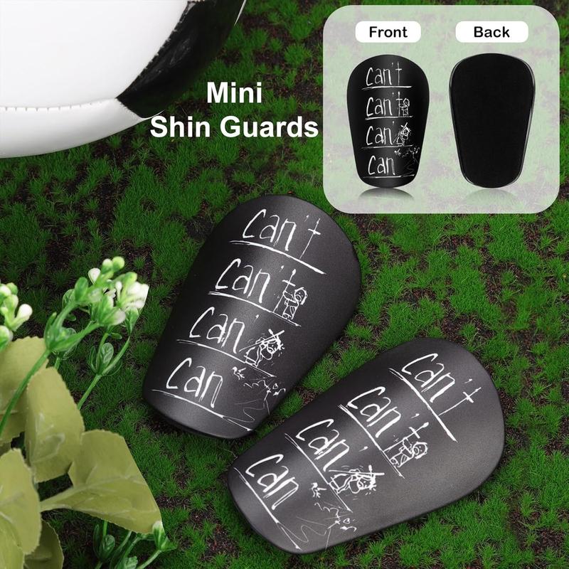 2pcs Mini Soccer Shin Guards, 3.15x1.97in Extra Small Football Shin Guards Protective Shin Pads Equipment Tiny Shin Protection Gear for Teenagers Kids Adults Boys Girls