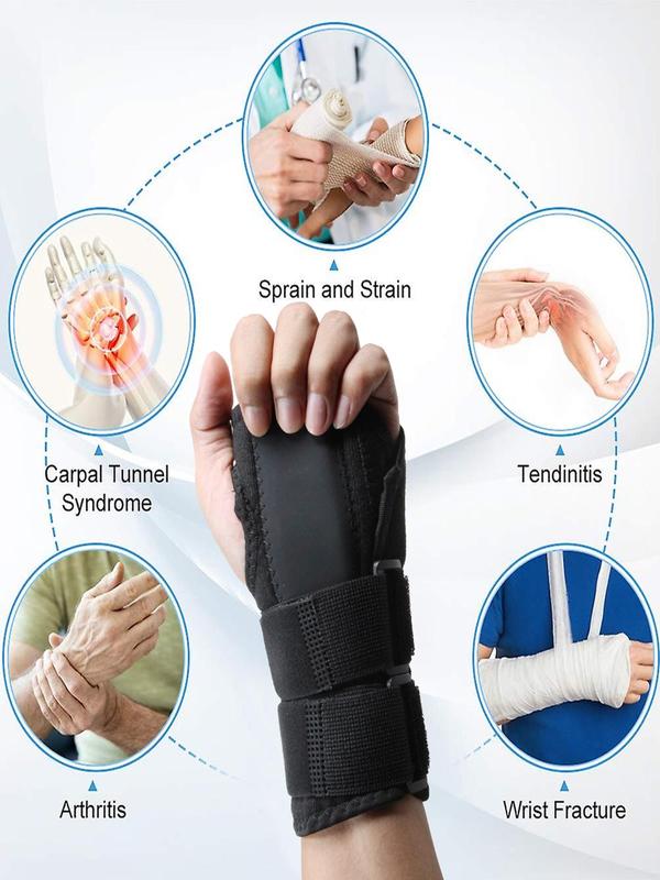 Unisex Thumb Hole Design Adjustable Wrist Brace, Sporty Wrist Support for Carpal Tunnel Relief Night Support, Sports Support Wristband for Women & Men