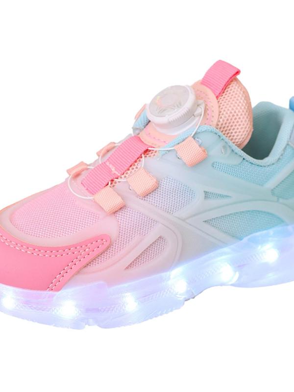 Usb Rechargeable Led Light Shoes, Colorful Rotating Button Sports Shoes, Luminous Shoes for Boys & Girls, Street Dance Shoes