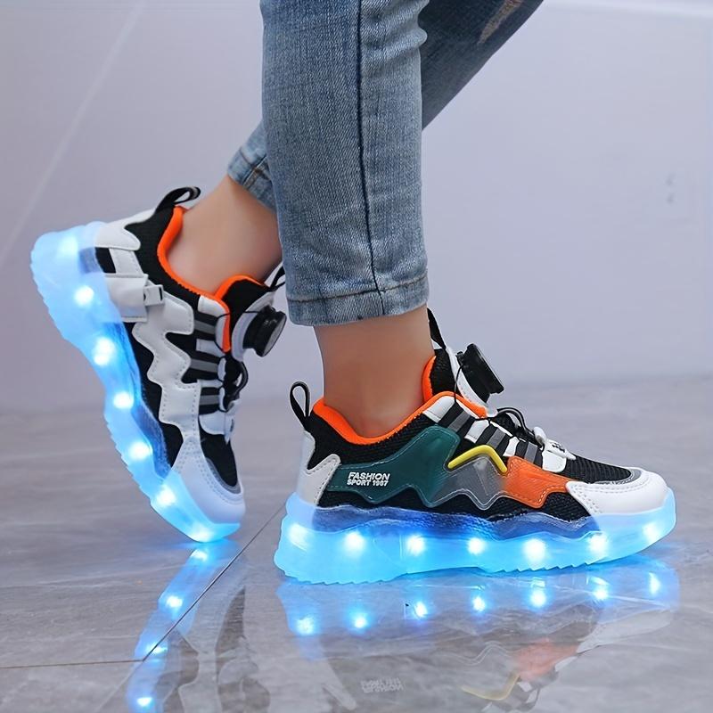 Kids Trendy Colorful Charging Luminous Sole Running Sports Shoes Comfortable Outdoors Sneakers For Boys Girls Children