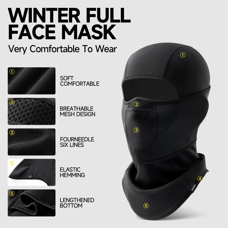 Balaclava Ski Mask for Christmas Gift, Warm Face Mask for Cold Weather, Head Protection, Breathable & Comfortable Face Protective Gear for Outdoor Activities Hiking