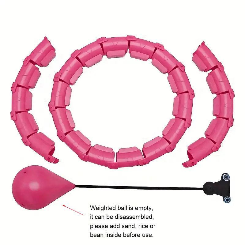 24 Sections Detachable Fitness Ring, 1 Set Portable Removable Pilates Ring & Weighted Ball, Workout Equipment for Women