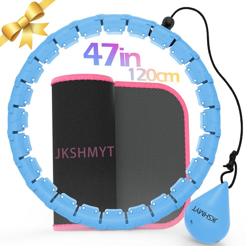 JKSHMYT Weighted Hula Circle for Adults Weight Loss, 24 Detachable Links & Size Adjustable with Waist Trimmer for Women j phula