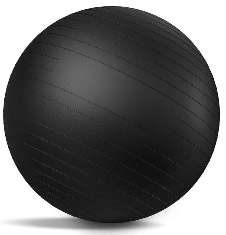 Yoga Ball Exercise Ball for Working Out, Anti-Burst and Slip Resistant Stability Ball, Swiss Ball for Physical Therapy, Exercise Ball Chair, Home Gym Fitness 65cm with pump