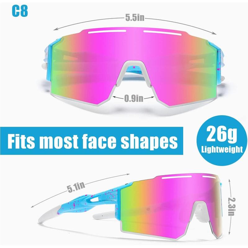 Sports Sunglasses for Men Women, UV400 Polarized Baseball Fishing Running Cycling