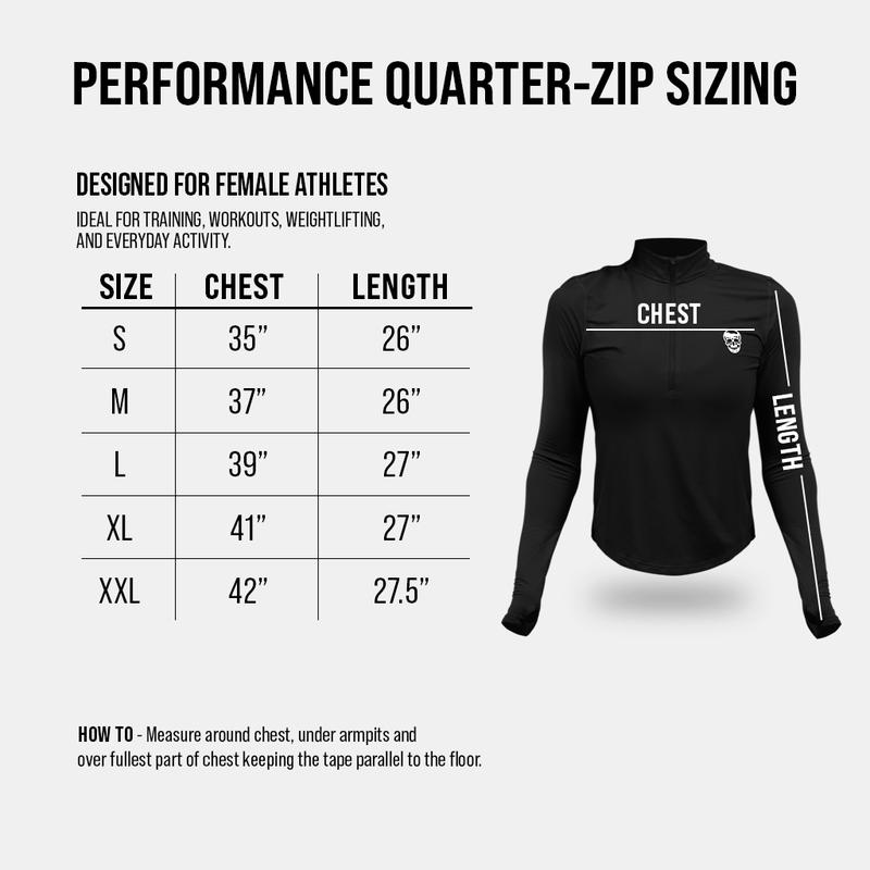 Gymreapers Women's Moisture-Wicking All-Day Comfort Quarter Zip Shirt with Reflective Logo