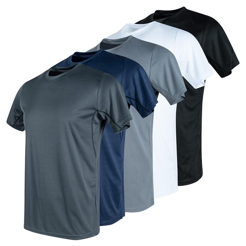 5 Pack Mens Gym Shirts for Men Workout Tshirts Shirts for Men Pack, Men's Athletic Shirts & Tees, Dri Fit Shirts for Men, X-Large