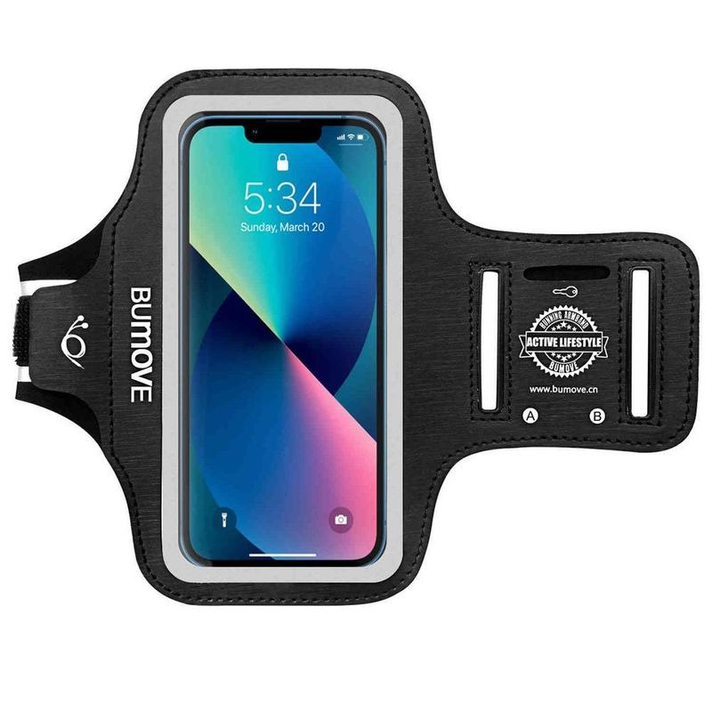 Sport Armband Phone Case with Earphones Locker & Key Porket for Workout Exercise, 1 Count Waterproof Running Sports Mobile Phone Armband for iphone