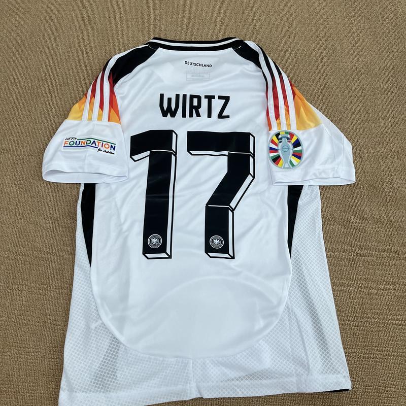 Euro 2024 Germany home No. 17 Wirtz and No. 19 Sane short sleeve breathable jerseys